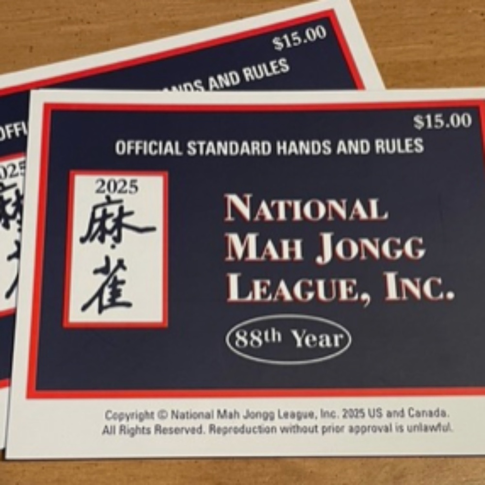 2X OFFICIAL NATIONAL MAH JONG CARDS LARGE PRINT 2025